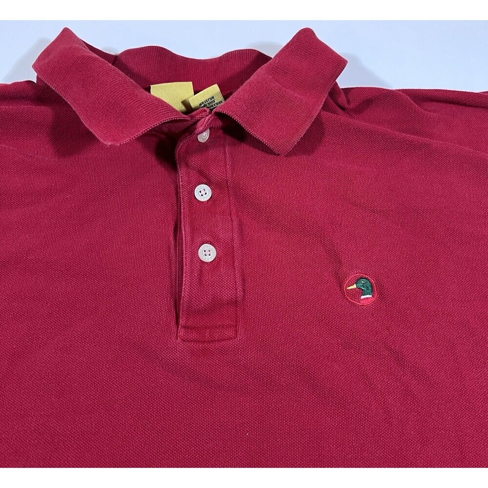 Vintage Duck Head Red Cotton Short Sleeve Polo Shirt Embroidered Men's XXL - Picture 6 of 9